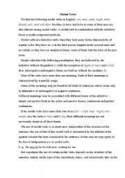 English Worksheet: modal verbs