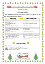 CHRISTMAS RIDDLES - ESL worksheet by teresapr