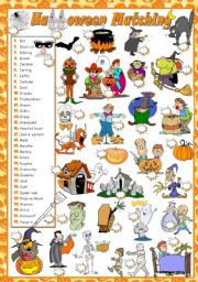 English Worksheet: HALLOWEEN - Matching