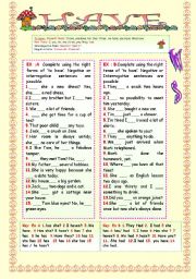 English Worksheet: VERB TO HAVE.: PRESENT AND PAST.