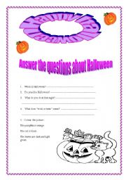 English Worksheet: Halloween