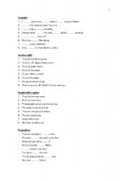 English Worksheet: Grammar