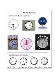 English worksheet: Whats the time?