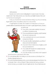 English Worksheet: reading including 