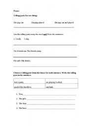 English Worksheet: Naming Parts