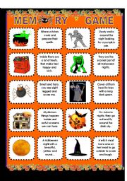 English Worksheet: Halloween riddles!