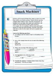 English Worksheet: a reading passage+questions(using future simple)