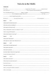English worksheet: Malcolm in the Middle