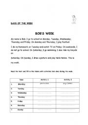 English worksheet: daily routines