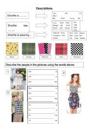 English Worksheet: describing people and appearances