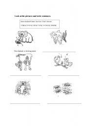 English Worksheet: Present progressive tense practising.