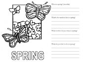 English Worksheet: When is Spring? When is Summer?