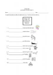 English worksheet: Adverbs of frecuency exercise