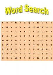 English worksheet: Adjectives word search