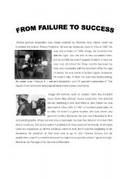 English Worksheet: FROM FAILURE TO SUCCESS