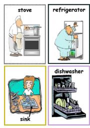 English Worksheet: things in the kitchen