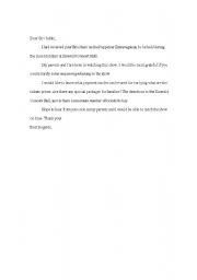 English worksheet: Letter Writing