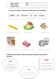 English worksheet: Nouns