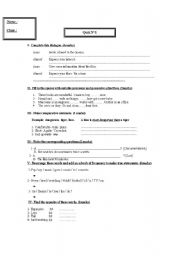 English Worksheet: Quiz