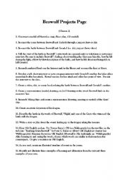 English Worksheet: Beowulf Projects