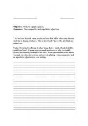 English Worksheet: Deaf or Blind