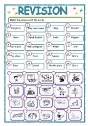 English Worksheet: Animals & Actions