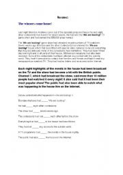 English Worksheet: We are looking!
