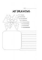 English worksheet: my drawing