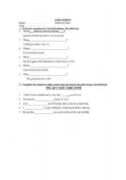 English worksheet: simple past