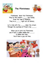 The Flinstones Lyrics Worksheet