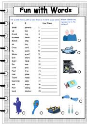 English Worksheet: fun with words 7