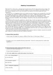 English Worksheet: Reading comprehension