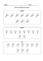 English worksheet: Numbers