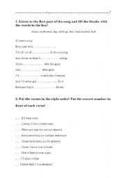 English worksheet: Song Beyonc If I were a boy