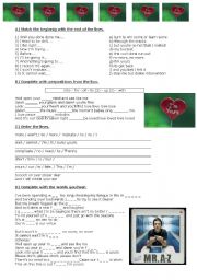 English Worksheet: Im yours by JASON MRAZ