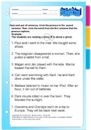 English Worksheet: Pronouns  