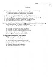 English worksheet: Test paper