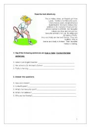 English Worksheet: TEXT