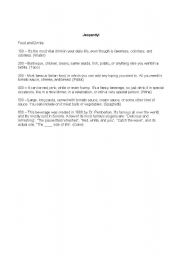 English Worksheet: Jeopardy