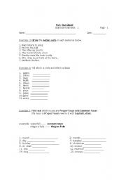 English worksheet: Nouns