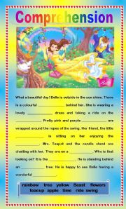 English Worksheet: Comprehension - A Fun Day Outside