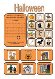 English Worksheet: Halloween Vocabulary