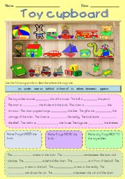 Prepositions - Toy cupboard