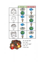 English Worksheet: The likes game