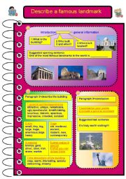 English Worksheet: DESCRIBE A FAMOUS LANDMARK