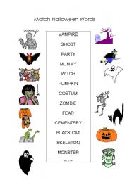 English Worksheet: Halloween crossword