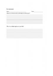 English Worksheet: work with article