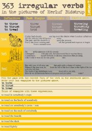 English Worksheet: 363 Irregular verbs in the pictures of Herluf Bidstrup