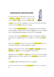 English worksheet: CLEANING YOUR HOUSE  PART 2 (COMPREHENSION TEXT AND EXERCISES)