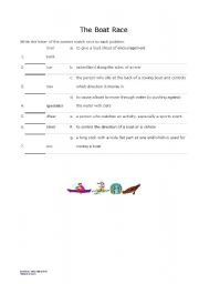 English worksheet: The Boat Race